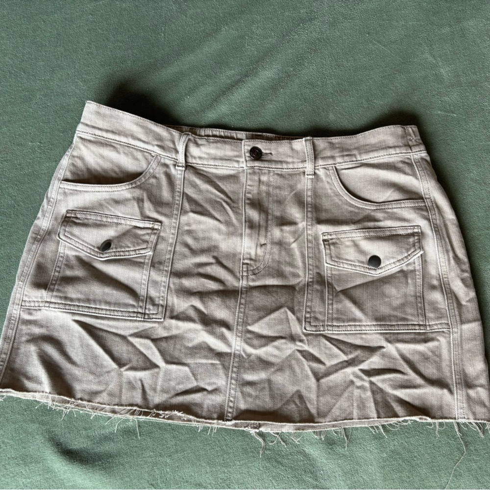 Aerie Tan Cargo Mini Skirt